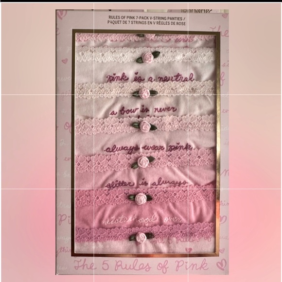 LoveShackFancy Other - Rare!💋VSPinkxLoveshackfancy💝 RulesOfPink VString set🔥🎀